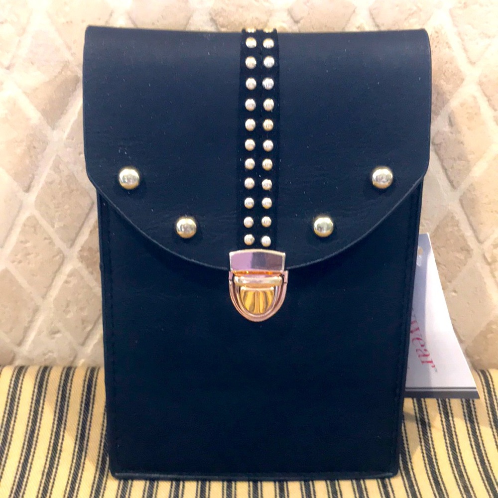 NWT Giftcraft Black Crossbody iPhone Bag